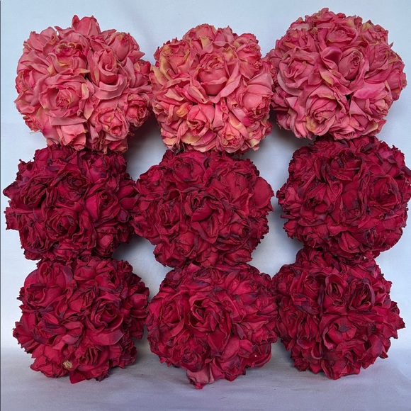 Pier 1 Other - Slightly Used Pier 1 Very Beautiful Silk Rose Ball Set Of 9